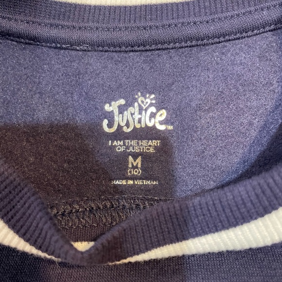 🆕 Justice Fleece Sweatshirt Dress, Size Small (7/8) - Picture 7 of 7